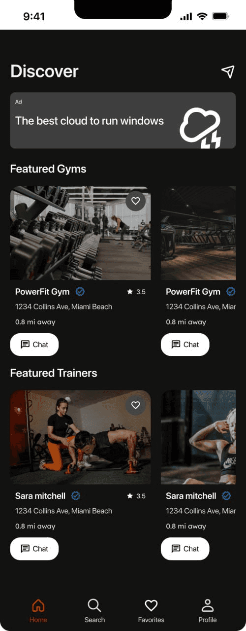 GymChatt mockup 1